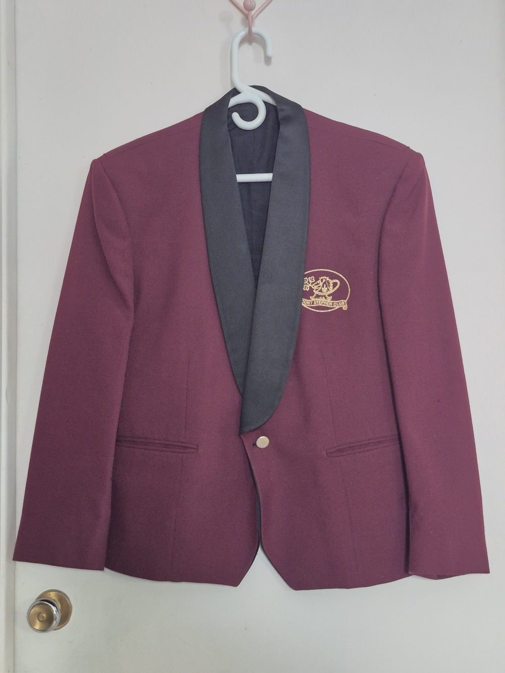 Men's Shawl Collar Burgundy Blazer / Toxedo